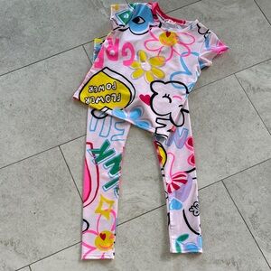 Billieblush Power Flower leggings &top Matching Set sz 8 NWT